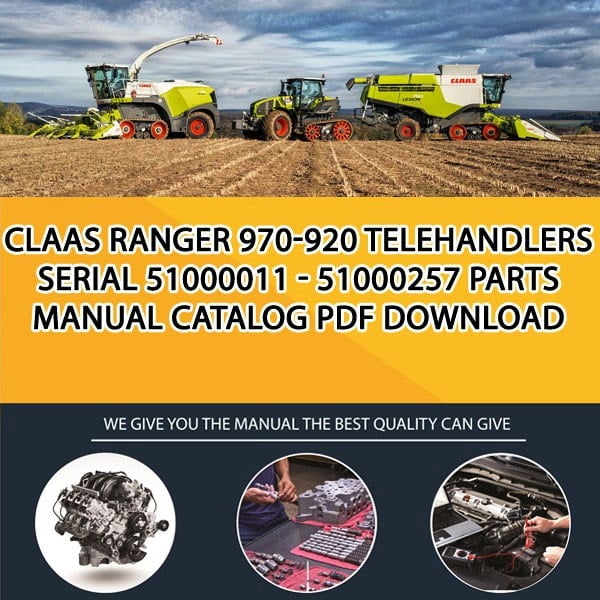 Claas Ranger 970-920 Telehandlers Serial 51000011 - 51000257 Parts Manual Catalog Pdf Download