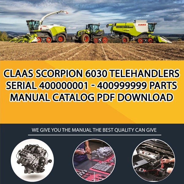 Claas Scorpion 6030 Telehandlers Serial 400000001 - 400999999 Parts Manual Catalog Pdf Download