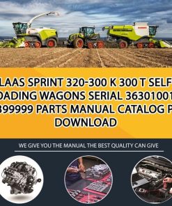 Claas Sprint 320-300 K 300 T Self-Loading Wagons Serial 36301001 - 36399999 Parts Manual Catalog Pdf Download
