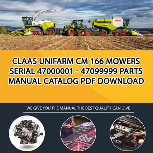 Claas Unifarm Cm 166 Mowers Serial 47000001 - 47099999 Parts Manual Catalog Pdf Download