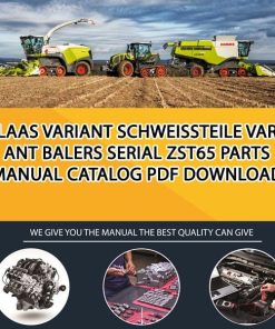 Claas Variant Schweissteile Variant Balers Serial Zst65 Parts Manual Catalog Pdf Download