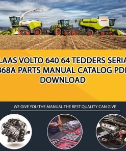 Claas Volto 640 64 Tedders Serial B68A Parts Manual Catalog Pdf Download