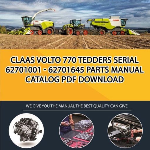 Claas Volto 770 Tedders Serial 62701001 - 62701645 Parts Manual Catalog Pdf Download