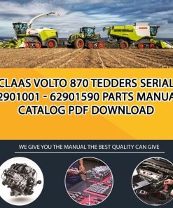 Claas Volto 870 Tedders Serial 62901001 - 62901590 Parts Manual Catalog Pdf Download