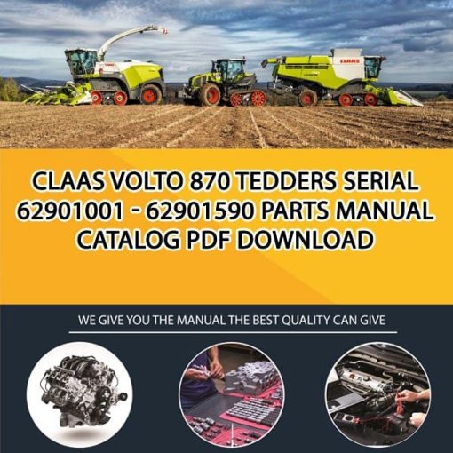 Claas Volto 870 Tedders Serial 62901001 - 62901590 Parts Manual Catalog Pdf Download