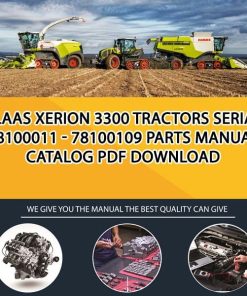 Claas Xerion 3300 Tractors Serial 78100011 - 78100109 Parts Manual Catalog Pdf Download