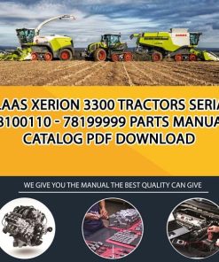 Claas Xerion 3300 Tractors Serial 78100110 - 78199999 Parts Manual Catalog Pdf Download