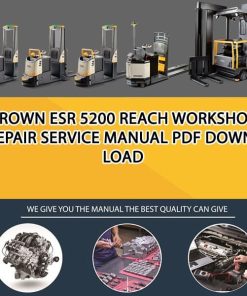 Crown ESR 5200 Reach Workshop Repair Service Manual PDF Download