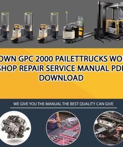 Crown GPC 2000 PailetTrucks Workshop Repair Service Manual PDF Download