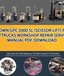 Crown GPC 2000 SL (Scissor Lift) PailetTrucks Workshop Repair Service Manual PDF Download