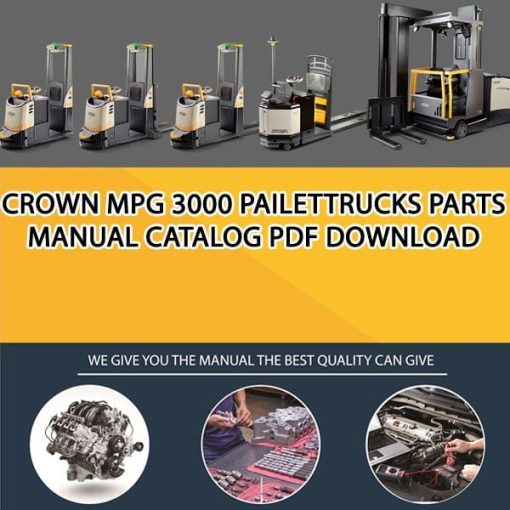 Crown MPG 3000 PailetTrucks Parts Manual Catalog Pdf Download