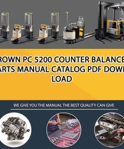 Crown PC 5200 Counter Balanced Parts Manual Catalog Pdf Download