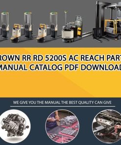 Crown RR RD 5200S AC Reach Parts Manual Catalog Pdf Download