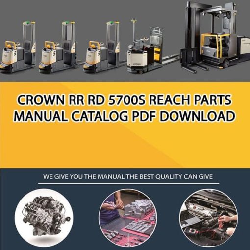 Crown RR RD 5700S Reach Parts Manual Catalog Pdf Download
