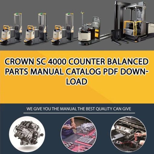 Crown SC 4000 Counter Balanced Parts Manual Catalog Pdf Download