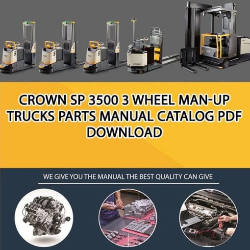 Crown SP 3500 3 Wheel Man-up Trucks Parts Manual Catalog Pdf Download
