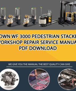 Crown WF 3000 Pedestrian Stackers Workshop Repair Service Manual PDF Download