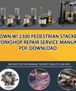 Crown WI 2300 Pedestrian Stackers Workshop Repair Service Manual PDF Download