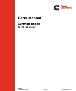 Cummins 4BT3.3-G5 Engine Parts Manual PDF Download