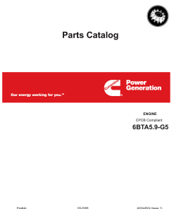 Cummins 6BTA5.9-G5 Series Engine Parts Manual PDF Download