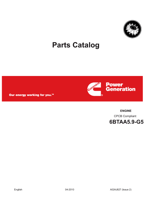 Cummins 6BTAA5.9-G5 Series Engine Parts Manual PDF Download