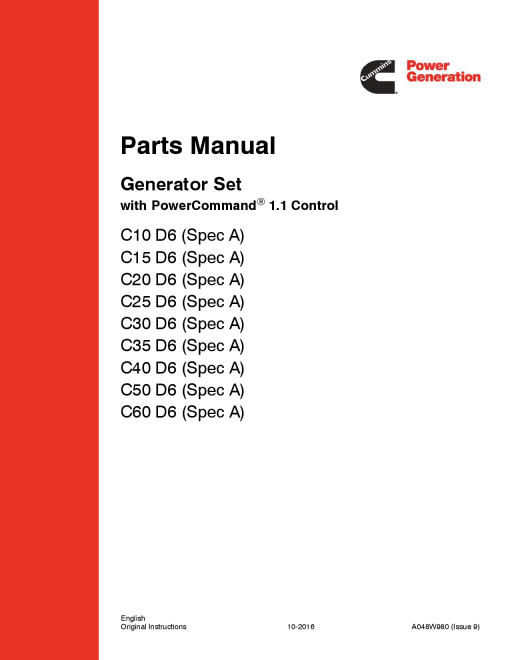 Cummins C10 D6-C60 D6 with 4BT3.3 or D1703M or V2203M Engine Parts Manual PDF Download
