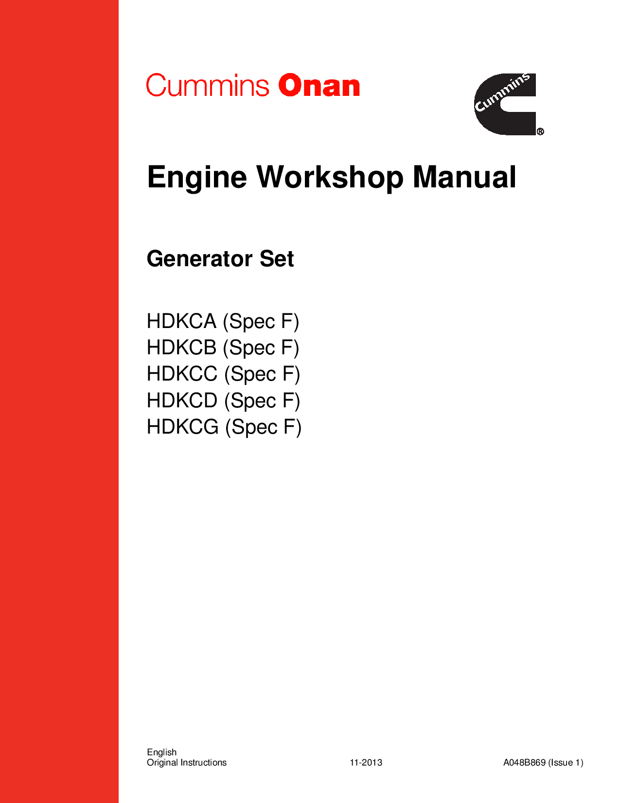 Cummins Kubota, 03-M-DI-E4B Series, 03-M-E4BG Series, Engine Service Manual PDF Download