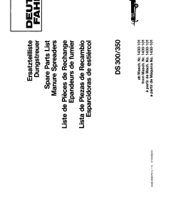 Deutz DS300_350 Baler Parts manual catalog PDF Download