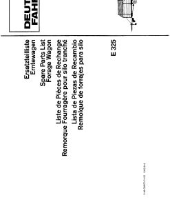 Deutz E325 Trailer Parts manual catalog PDF Download