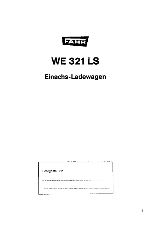 Deutz WE321 Trailer Parts manual catalog PDF Download