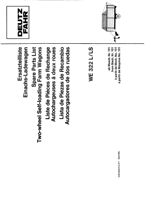 Deutz WE322 Trailer Parts manual catalog PDF Download