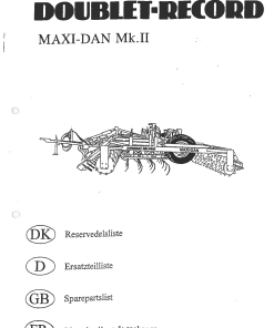 Doublet-Record Maxi-Dan_MKII Parts manual catalog PDF Download