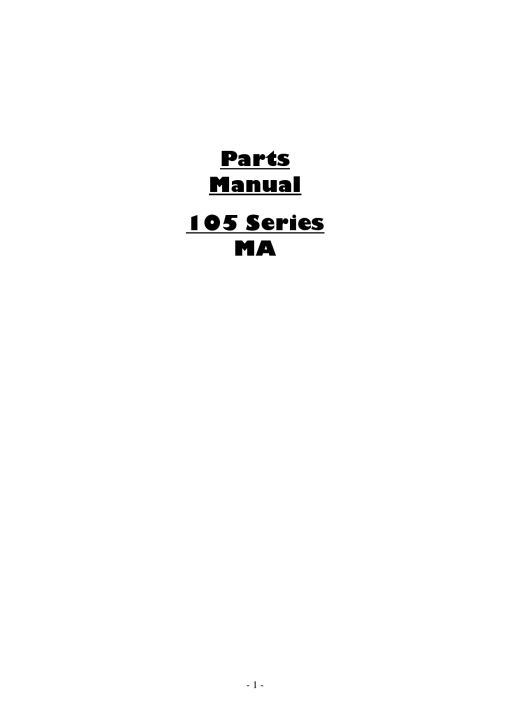 Dowdeswell 105_Series_MA Parts manual catalog PDF Download