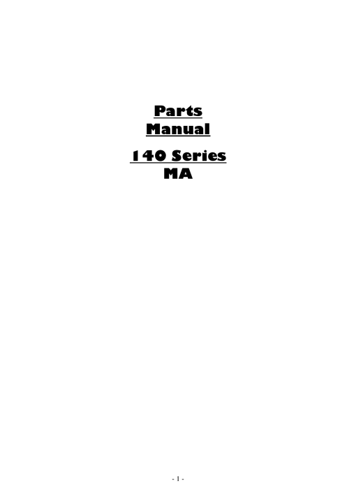 Dowdeswell 140_Series_MA_Parts Parts manual catalog PDF Download