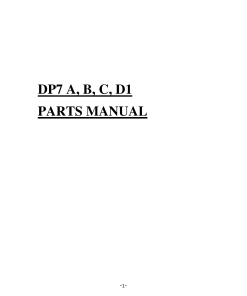 Dowdeswell DP7_ABC_D1 Parts manual catalog PDF Download