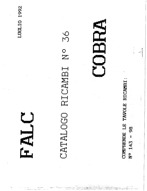 Falc Cobra_1600 Parts manual catalog PDF Download