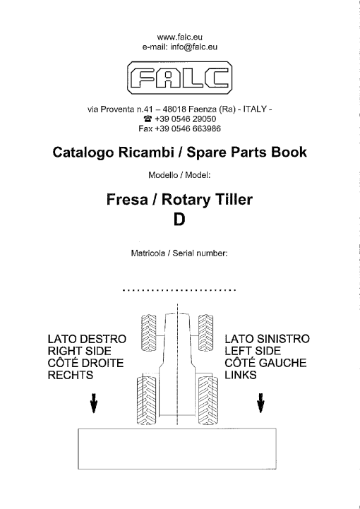 Falc D Parts manual catalog PDF Download