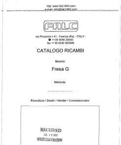 Falc G Parts manual catalog PDF Download