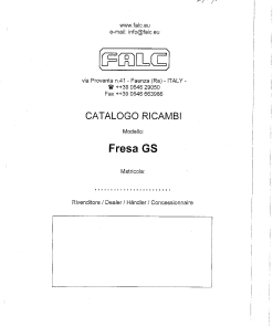 Falc GS Parts manual catalog PDF Download
