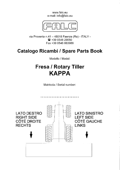 Falc Kappa Parts manual catalog PDF Download