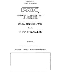 Falc Kronos_4800 Parts manual catalog PDF Download