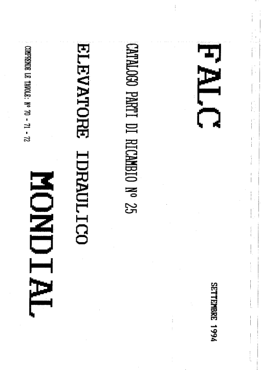 Falc Mondial Parts manual catalog PDF Download