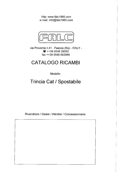 Falc Trincia_Cat_Spostabile Parts manual catalog PDF Download