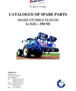 Farmet G-GX550 Parts manual catalog PDF Download