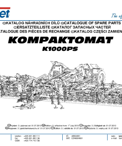 Farmet Kompaktomat_K1000 Parts manual catalog PDF Download