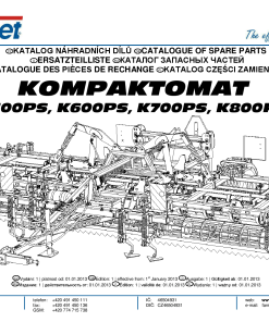 Farmet Kompaktomat_K500_600_700_800 Parts manual catalog PDF Download