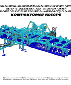 Farmet Kompaktomat_K930 Parts manual catalog PDF Download