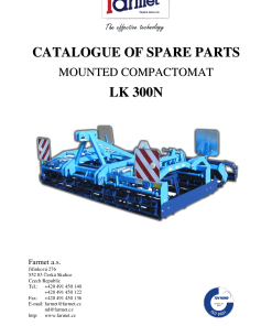 Farmet LK300 Parts manual catalog PDF Download