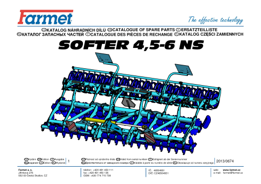 Farmet Softer_4.5_6 Parts manual catalog PDF Download