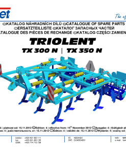 Farmet Triolent_TX300_350 Parts manual catalog PDF Download